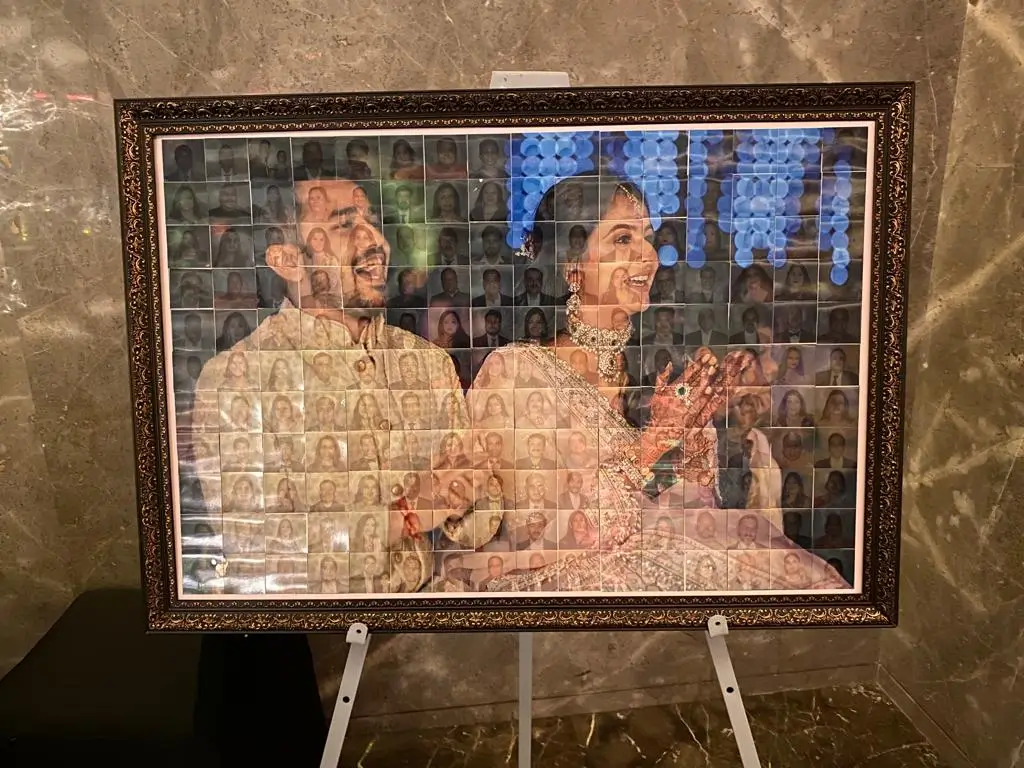 photo mosaic wall for wedding- GoKapture